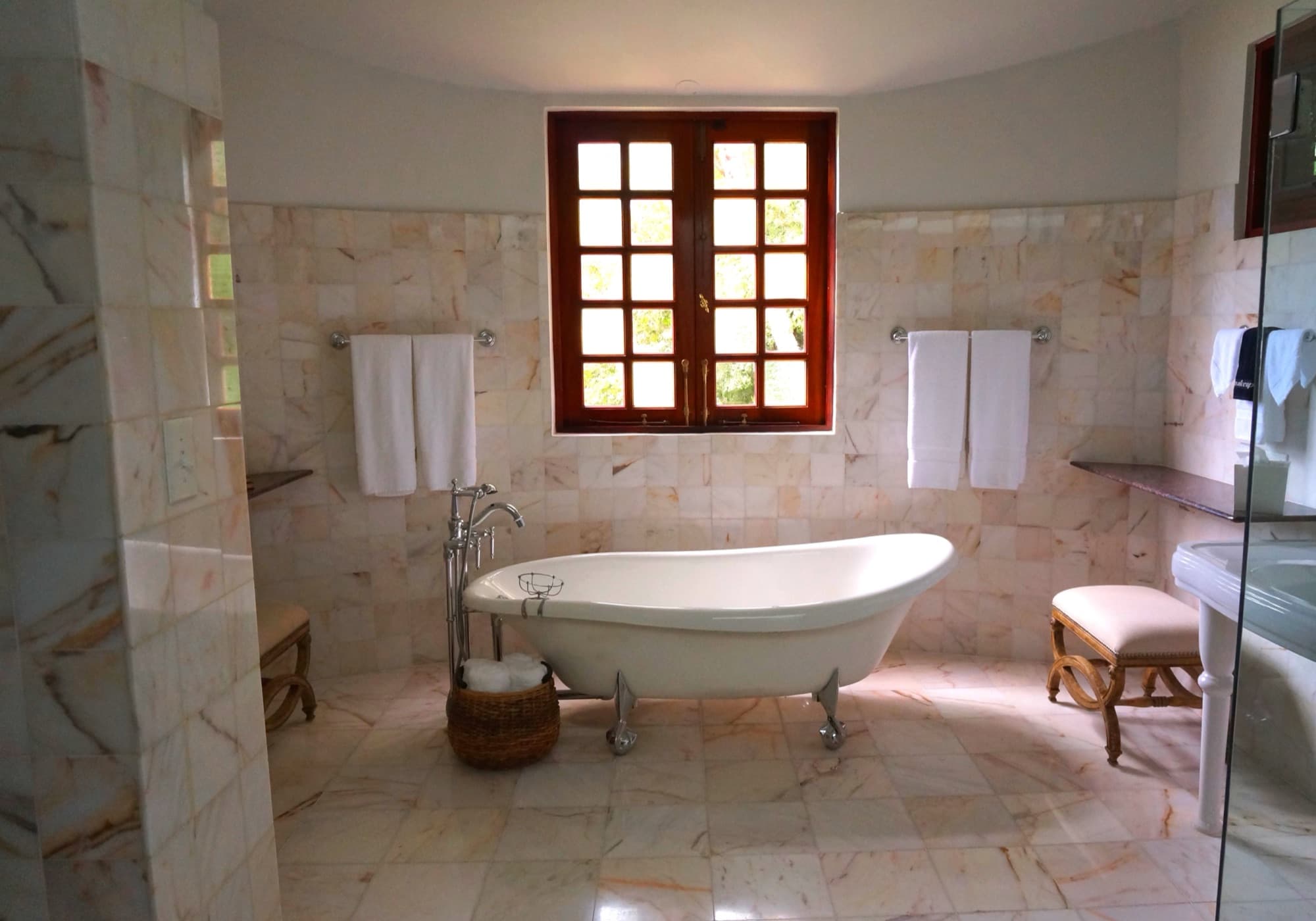 Finished bathroom remodel with clawfoot tub
